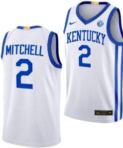 Kentucky Wildcats Tre Mitchell Jersey #2 College Basketball White 2022 2023