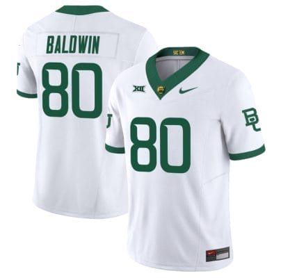 Monaray Baldwin Jersey #80 Baylor Bears Vapor Limited College Football All Stitched White