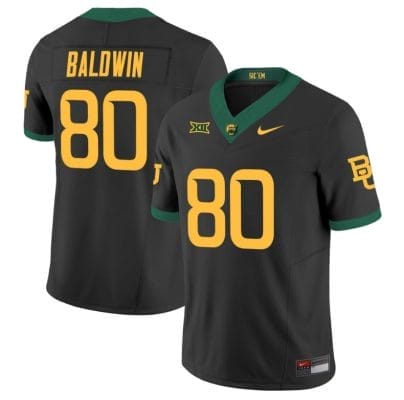 Monaray Baldwin Jersey #80 Baylor Bears Vapor Limited College Football All Stitched Black