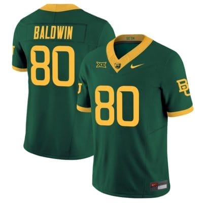 Monaray Baldwin Jersey #80 Baylor Bears Vapor Limited College Football All Stitched Green