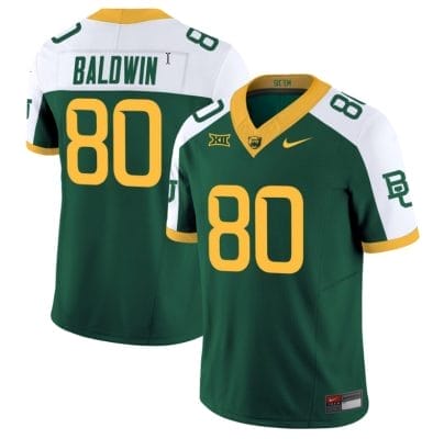 Monaray Baldwin Jersey #80 Baylor Bears Vapor Limited College Football All Stitched Green Alternate