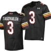 Maryland Terrapins Taulia Tagovailoa Jersey #3 College Football Black 2023 Replica Uniform