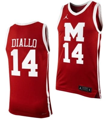 Mohamad Diallo Jersey #14 Morehouse College Tigers Replica Basketball Uniform Maroon