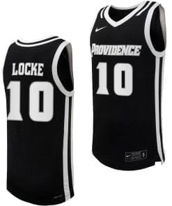 Noah Locke Jersey #10 Providence Friars Replica College Basketball Black Uniform