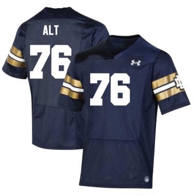 Notre Dame Fighting Irish Joe Alt Jersey #76 College Football Navy