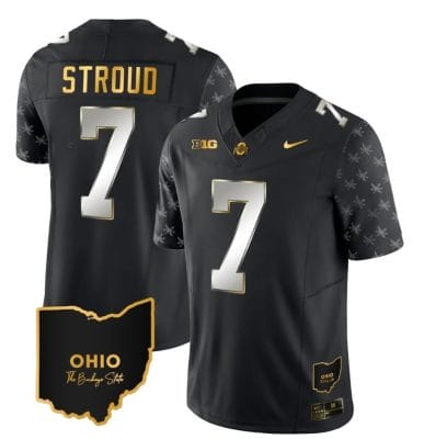 Ohio State Buckeyes CJ Stroud Jersey #7 College Football Stitched Alternate Black Limited