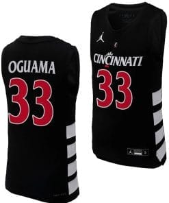Ody Oguama Jersey #33 Cincinnati Bearcats College Basketball Replica 2023-24 Black