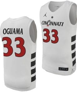 Ody Oguama Jersey #33 Cincinnati Bearcats College Basketball Replica 2023-24 White