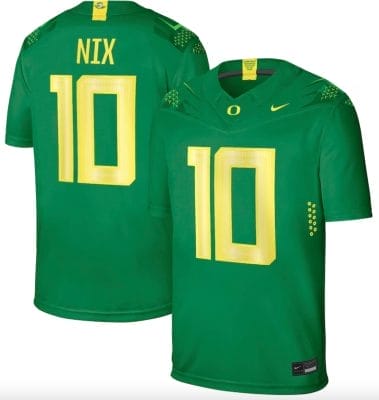 Oregon Ducks Bo Nix Jersey #10 College Football Green 10 Oregon Ducks Bo Nix Jersey #10 College Football Green