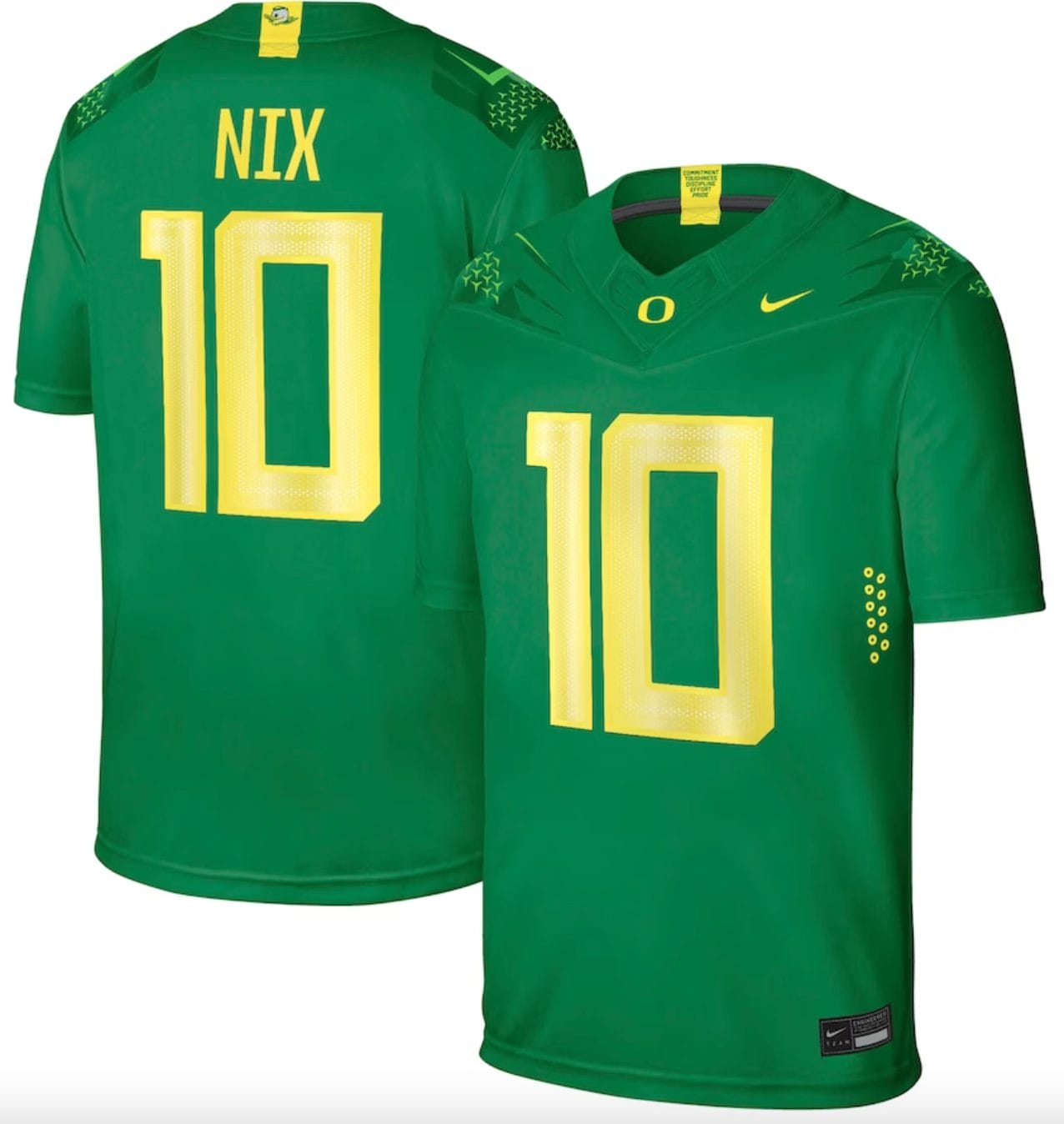 Oregon Ducks Bo Nix Jersey #10 College Football Green 1 Oregon Ducks Bo Nix Jersey #10 College Football Green