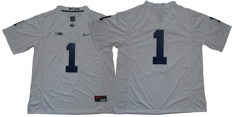 Penn State KJ Hamler Jersey #1 College Football Game White No Name 10 Penn State KJ Hamler Jersey #1 College Football Game White No Name