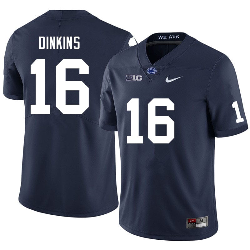 Penn State Khalil Dinkins Jersey #16 College Football Game Navy With Name 1 Penn State Khalil Dinkins Jersey #16 College Football Game Navy With Name