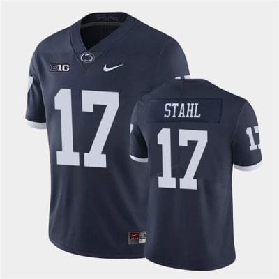Penn State Mason Stahl Jersey #17 College Football Game Navy Retro With Name 10 Penn State Mason Stahl Jersey #17 College Football Game Navy Retro With Name