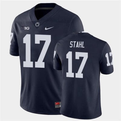 Penn State Mason Stahl Jersey #17 College Football Game Navy With Name 10 Penn State Mason Stahl Jersey #17 College Football Game Navy With Name