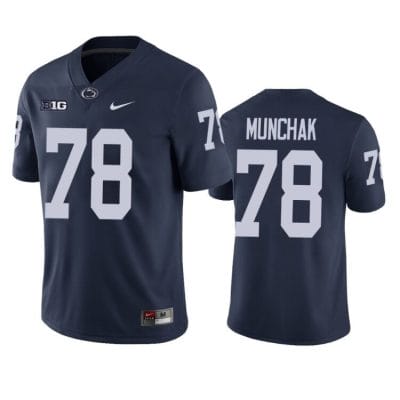 Penn State Mike Munchak Jersey #78 College Football Game Navy With Name
