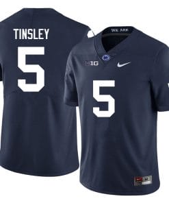 Penn State Mitchell Tinsley Jersey #5 College Football Game Navy With Name