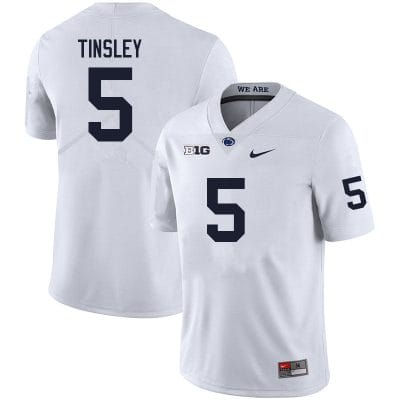 Penn State Mitchell Tinsley Jersey #5 College Football Game White With Name 10 Penn State Mitchell Tinsley Jersey #5 College Football Game White With Name