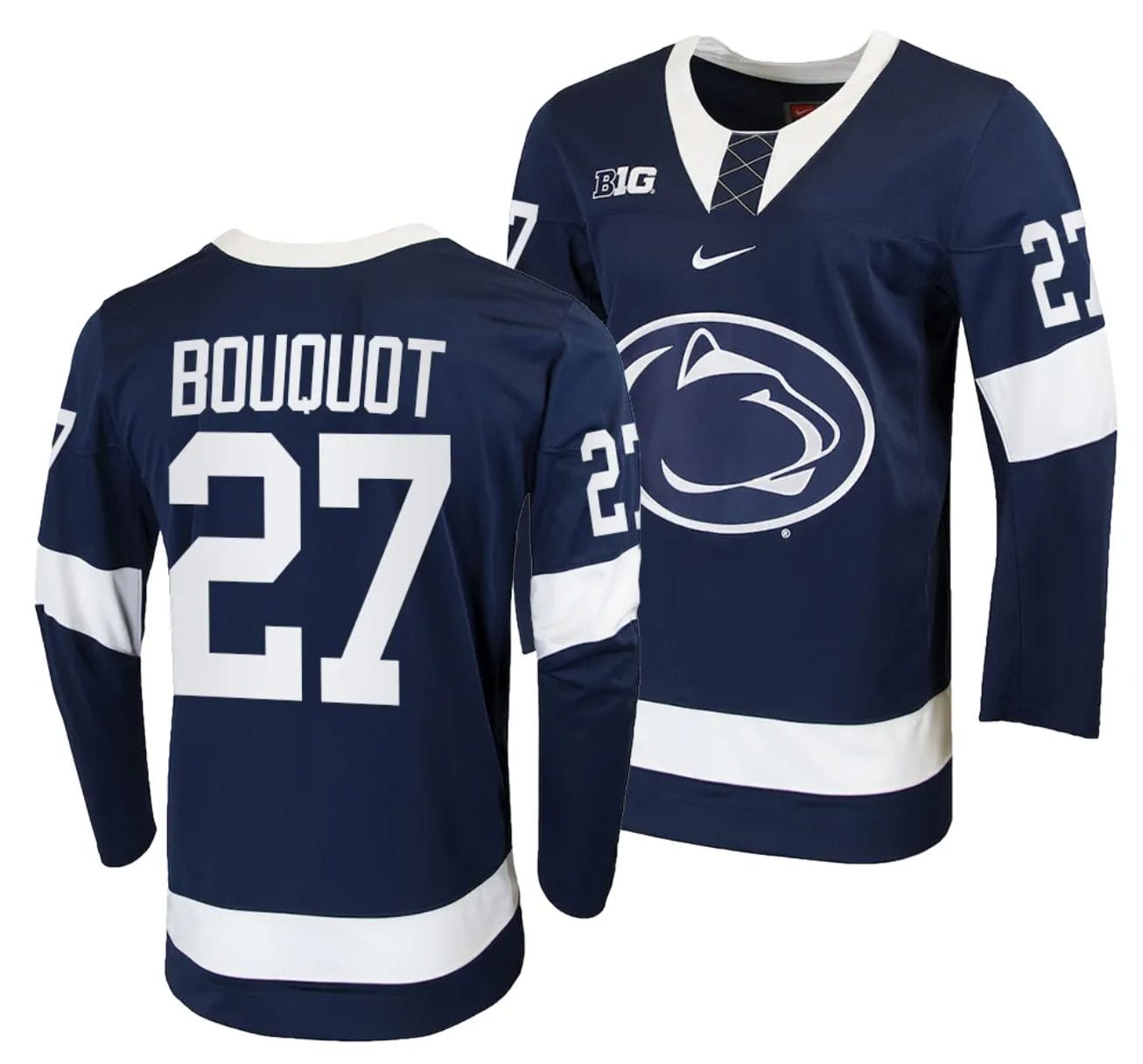 Penn State Nittany Lions Jacques Bouquot Jersey #27 Navy College Hockey Replica 2023-24 1 Penn State Nittany Lions Jacques Bouquot Jersey #27 Navy College Hockey Replica 2023-24