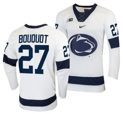 Penn State Nittany Lions Jacques Bouquot Jersey #27 White College Hockey Replica 2023-24 8 Penn State Nittany Lions Jacques Bouquot Jersey #27 White College Hockey Replica 2023-24