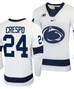 Penn State Nittany Lions Jarod Crespo Jersey #24 White College Hockey Replica 2023-24