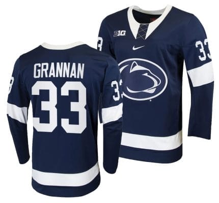 Penn State Nittany Lions Noah Grannan Jersey #33 Navy College Hockey Replica 2023-24