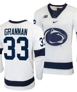 Penn State Nittany Lions Noah Grannan Jersey #33 White College Hockey Replica 2023-24