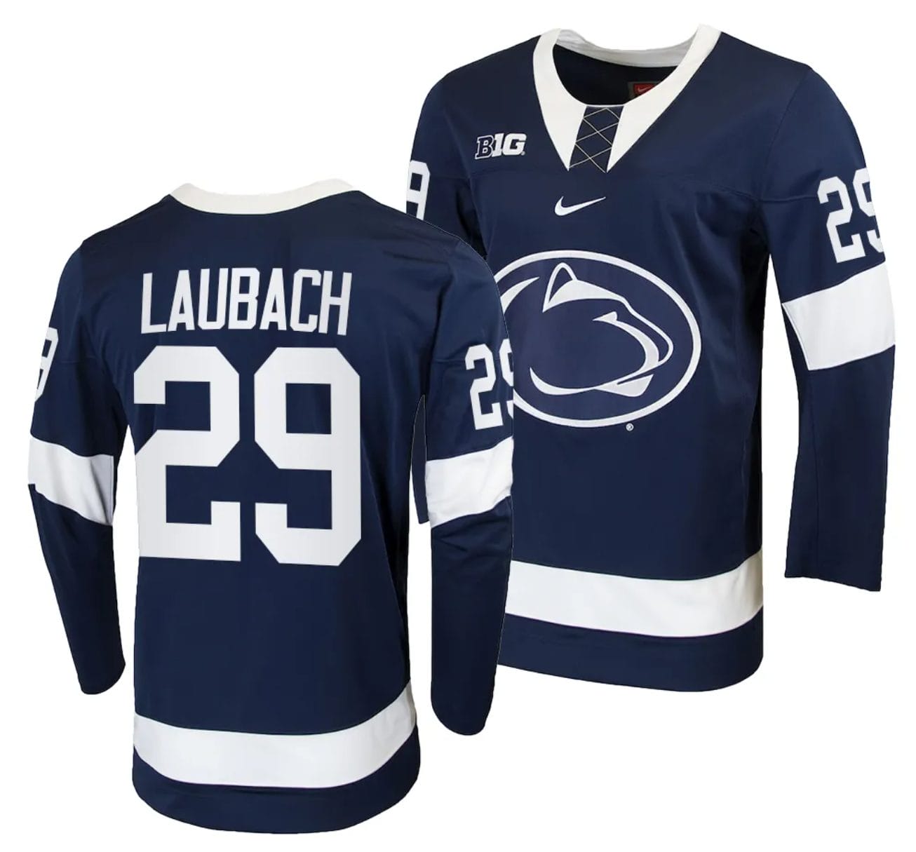 Penn State Nittany Lions Reese Laubach Jersey #29 White College Hockey Replica 2023-24 1 Penn State Nittany Lions Reese Laubach Jersey #29 Navy College Hockey Replica 2023-24
