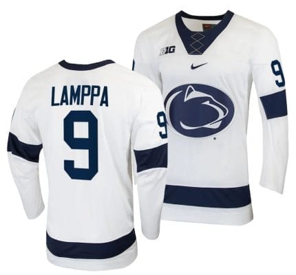 Penn State Nittany Lions Xander Lamppa Jersey #9 White College Hockey Replica 2023-24