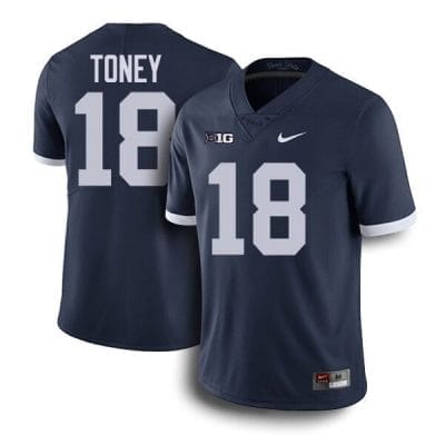 Penn State Shaka Toney Jersey #18 College Football Game Navy Retro With Name 10 Penn State Shaka Toney Jersey #18 College Football Game Navy Retro With Name