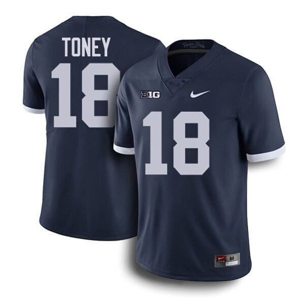 Penn State Shaka Toney Jersey #18 College Football Game Navy Retro With Name 1 Penn State Shaka Toney Jersey #18 College Football Game Navy Retro With Name