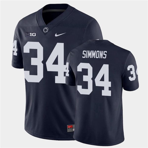 Penn State Shane Simmons Jersey #34 College Football Game Navy With Name 1 Penn State Shane Simmons Jersey #34 College Football Game Navy With Name