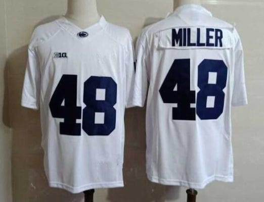 Penn State Shareef Miller Jersey #48 College Football Game White With Name 10 Penn State Shareef Miller Jersey #48 College Football Game White With Name
