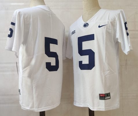 Penn State Tariq Castro Fields Jersey #5 College Football Game White No Name