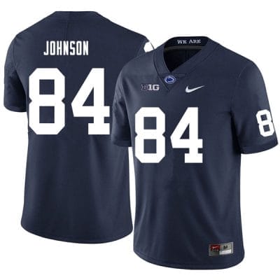 Penn State Theo Johnson Jersey #84 College Football Game Navy With Name 10 Penn State Theo Johnson Jersey #84 College Football Game Navy With Name
