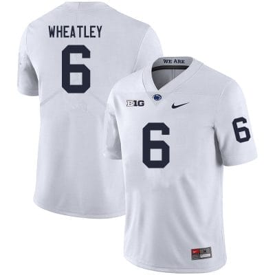 Penn State Zakee Wheatley Jersey #6 College Football Game White With Name