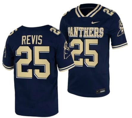 Pitt Panthers Darelle Revis Jersey #25 Navy College Football Replica Uniform