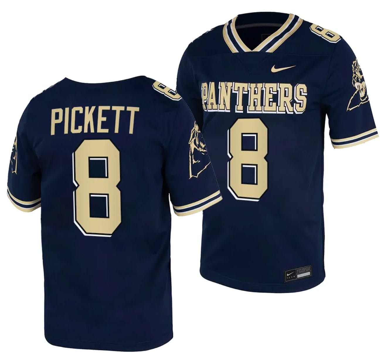 Pitt Panthers Kenny Pickett Jersey #8 Navy College Football Replica Uniform 1 Pitt Panthers Kenny Pickett Jersey #8 Navy College Football Replica Uniform