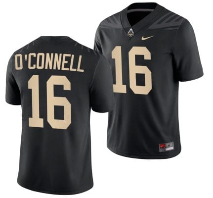 Purdue Boilermakers Aidan OConnell Jersey #16 College Football Black