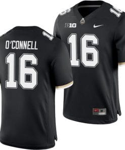 Purdue Boilermakers Aidan OConnell Jersey #16 College Football Game Black