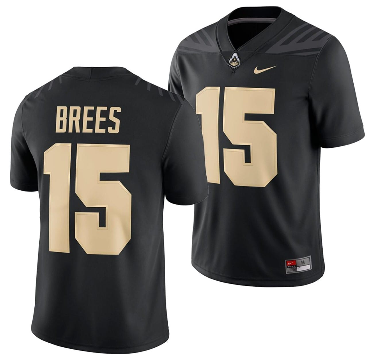 Purdue Boilermakers Drew Brees Jersey #15 College Football Black 1 Purdue Boilermakers Drew Brees Jersey #15 College Football Black