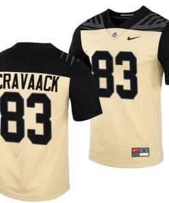Purdue Boilermakers Jack Cravaack Jersey #83 College Football Gold Vapor Untouchable