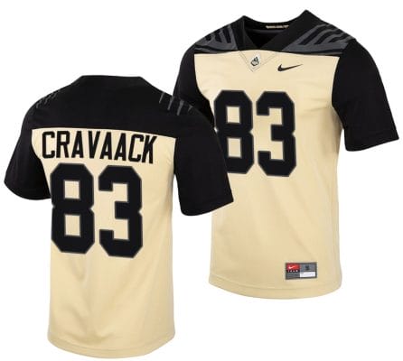 Purdue Boilermakers Jack Cravaack Jersey #83 College Football Gold Vapor Untouchable 10 Purdue Boilermakers Jack Cravaack Jersey #83 College Football Gold Vapor Untouchable