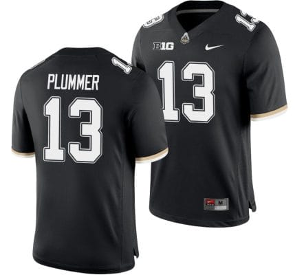 Purdue Boilermakers Jack Plummer Jersey #13 College Football Game Black 10 Purdue Boilermakers Jack Plummer Jersey #13 College Football Game Black
