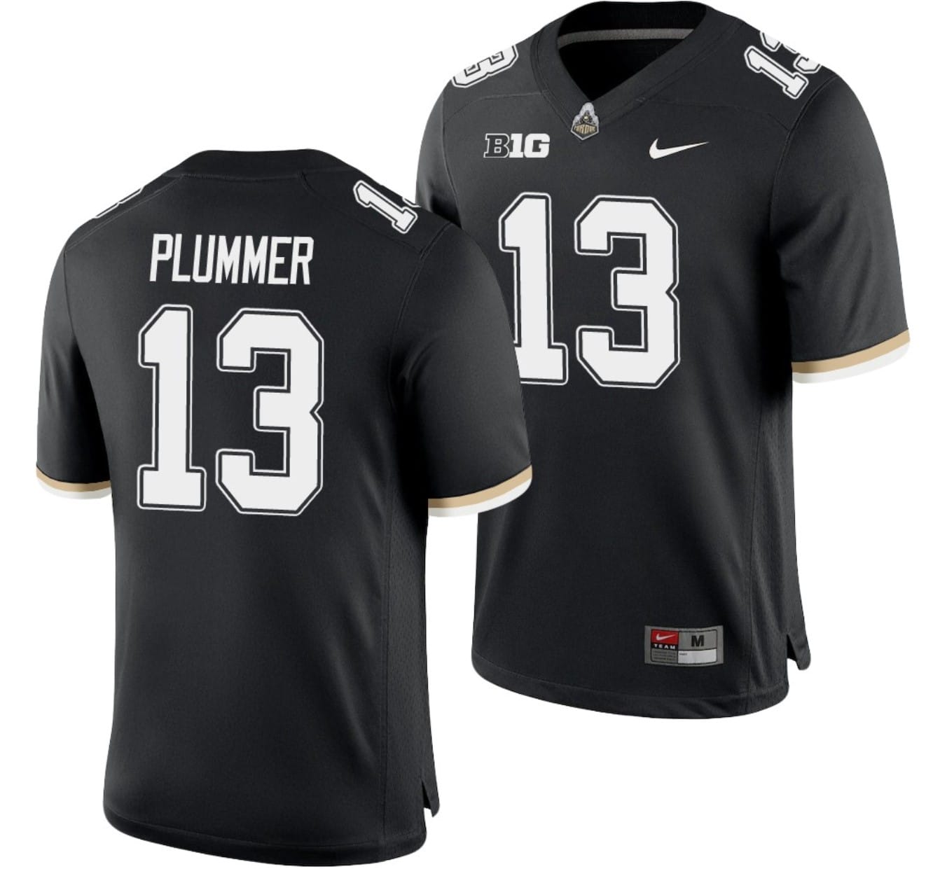 Purdue Boilermakers Jack Plummer Jersey #13 College Football Game Black 1 Purdue Boilermakers Jack Plummer Jersey #13 College Football Game Black