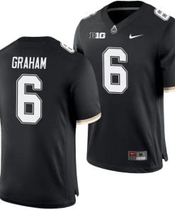 Purdue Boilermakers Jalen Graham Jersey #6 College Football Game Black
