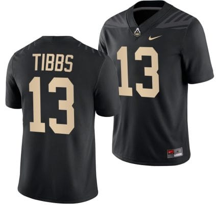 Purdue Boilermakers Jaron Tibbs Jersey #3 College Football Black