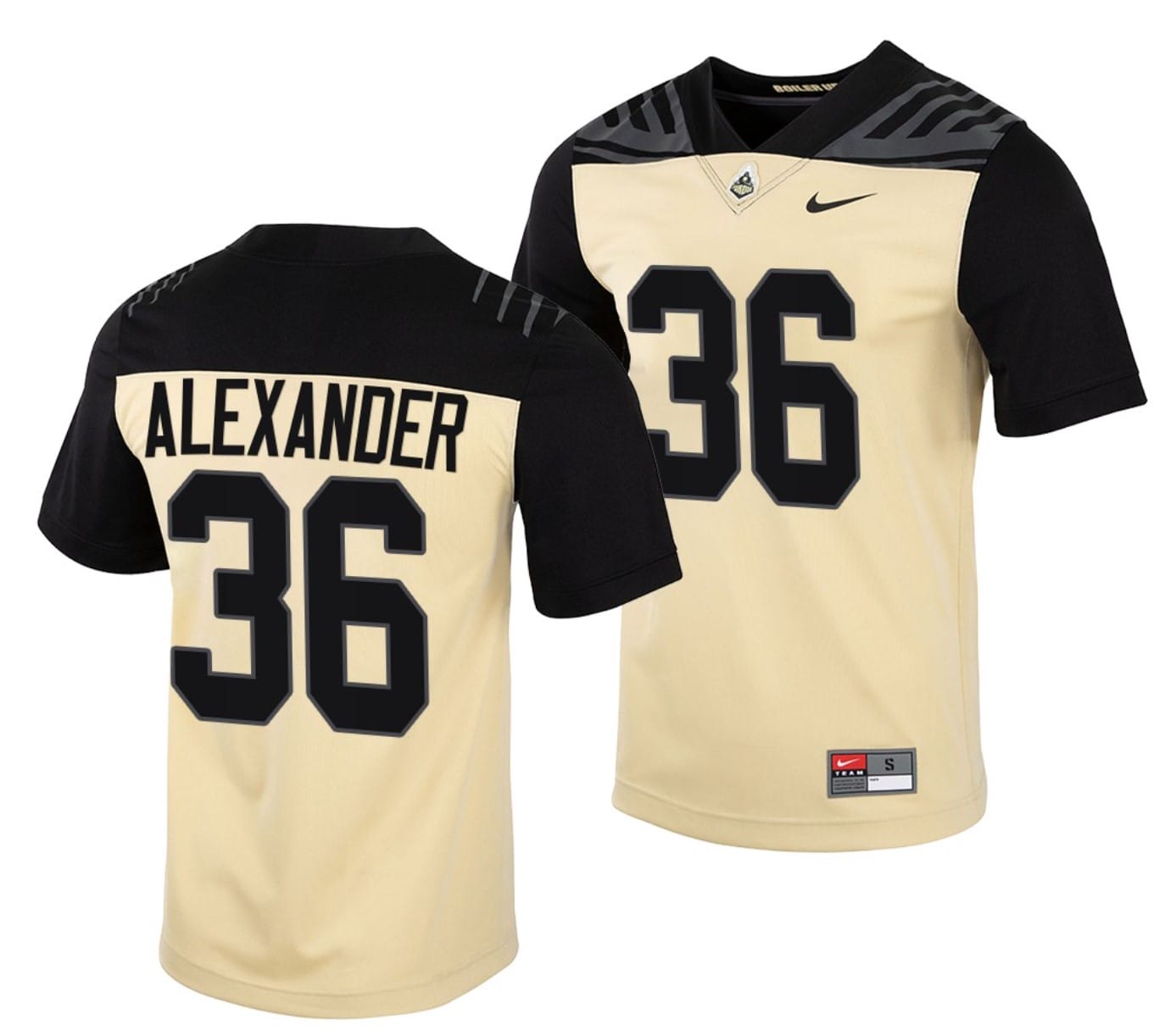 Purdue Boilermakers Jaylan Alexander Jersey #36 College Football Gold Vapor Untouchable 1 Purdue Boilermakers Jaylan Alexander Jersey #36 College Football Gold Vapor Untouchable