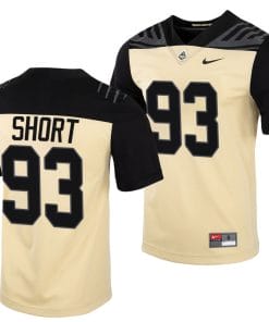 Purdue Boilermakers Kawann Short Jersey #93 College Football Gold Vapor Untouchable