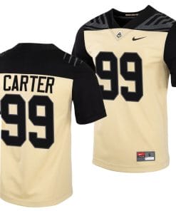 Purdue Boilermakers Micah Carter Jersey #99 College Football Gold Vapor Untouchable