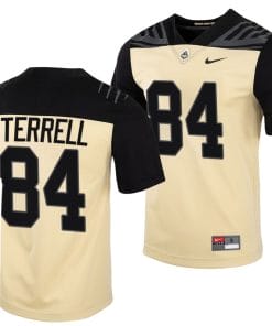 Purdue Boilermakers Preston Terrell Jersey #84 College Football Gold Vapor Untouchable